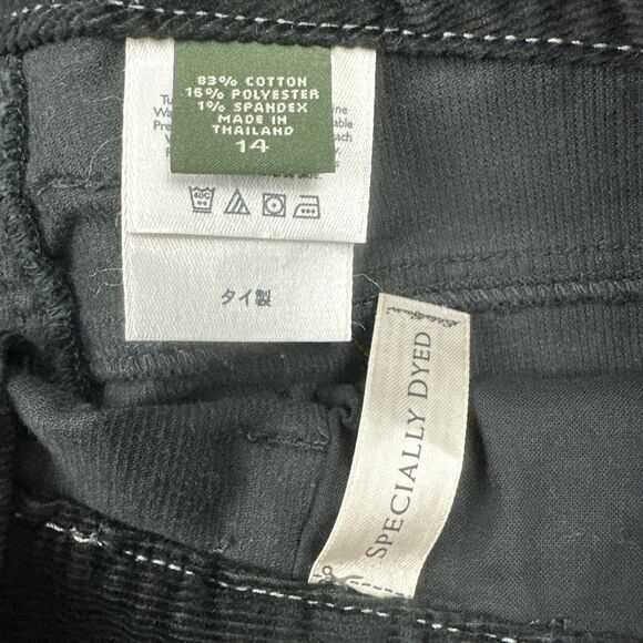 Eddie Bauer Pants Womens 14 Black Corduroy‎ Straight Leg Stretch 36X31 - Picture 8 of 12